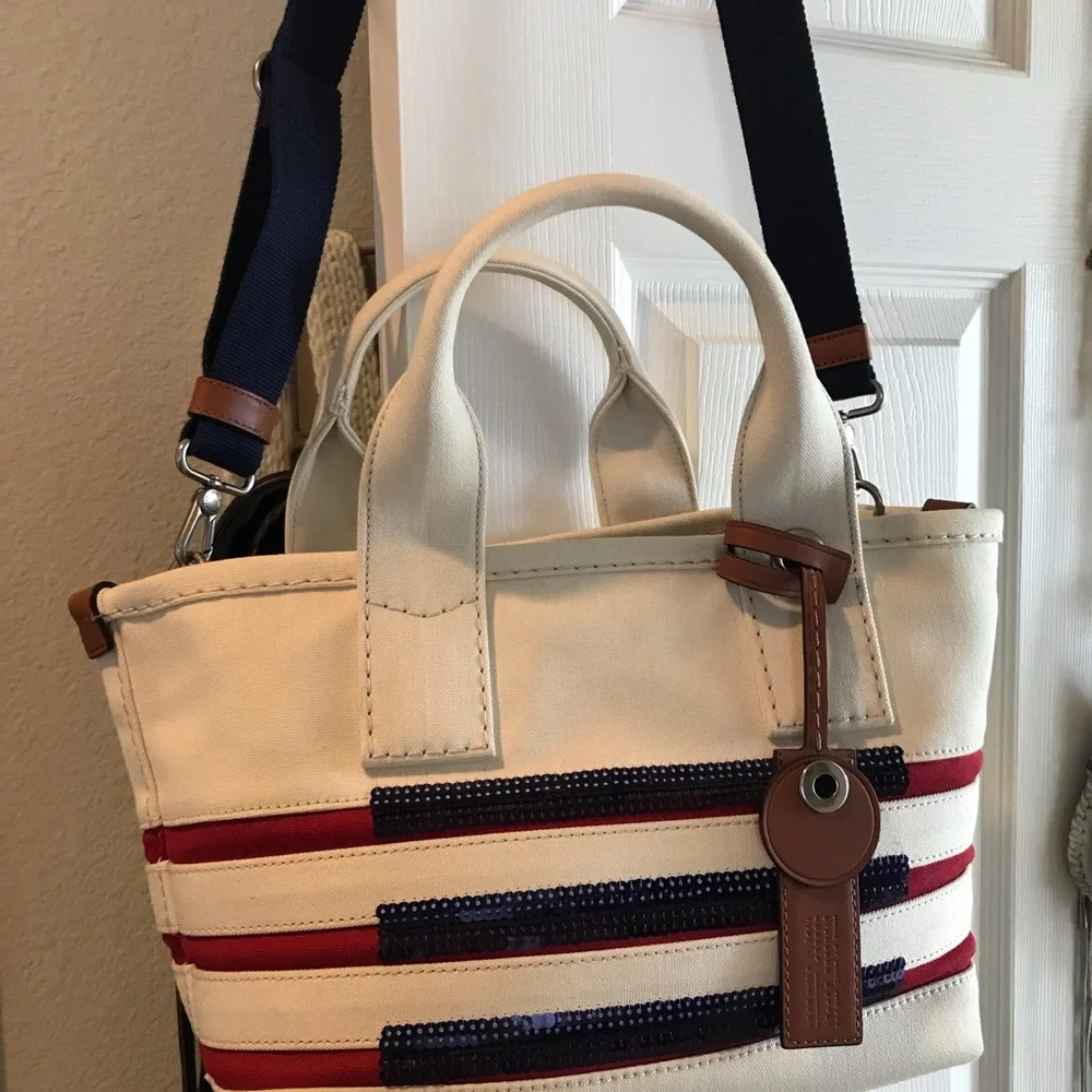 Marc Jacobs American Flag tote new crossbody strap - Picture 2 of 7